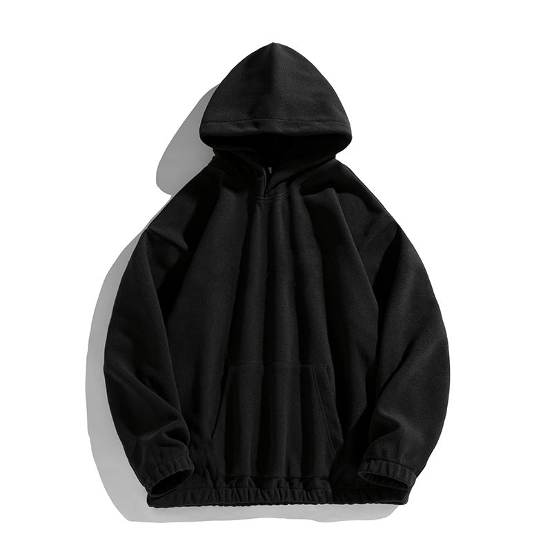 Unisex Oversize Fleece-Hoodie mit elastischem Saum und aufgesetzter Kängurutasche Nord Taschen