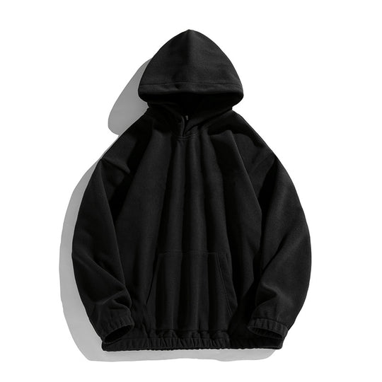 Unisex Oversize Fleece-Hoodie mit elastischem Saum und aufgesetzter Kängurutasche Nord Taschen