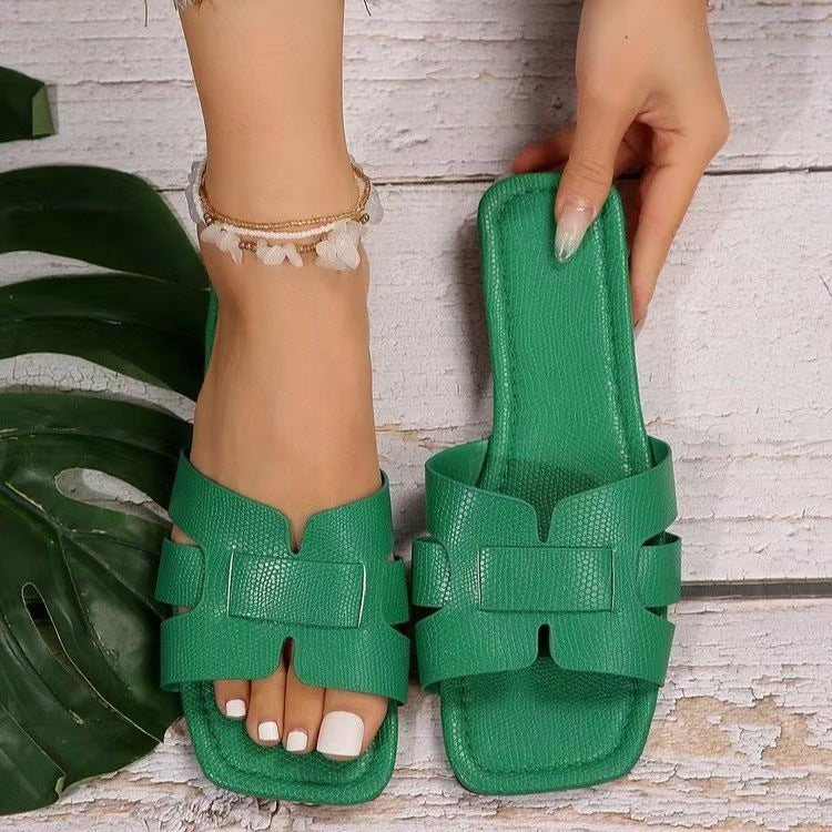 Damen Komfortable Slidesandalen mit modischem Riemen-Design