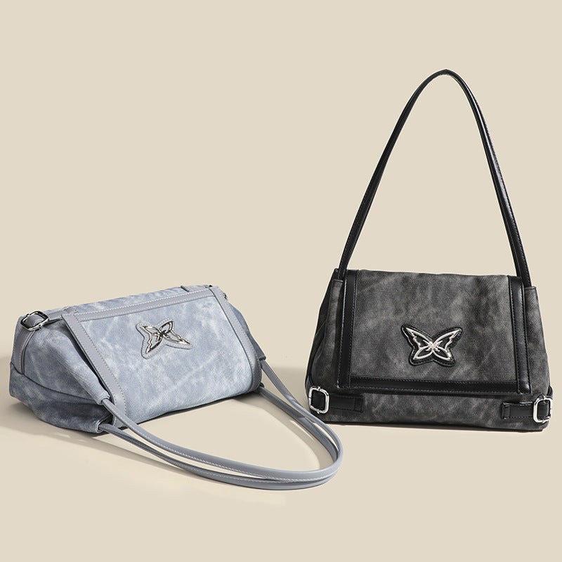 Damen modische Schultertasche mit detailverliebtem Schmetterlingsdesign Nord Taschen