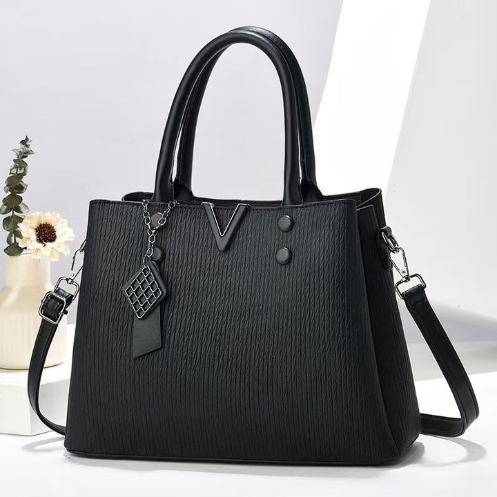 Damen hochwertige Handtasche mit strukturiertem Obermaterial Nord Taschen