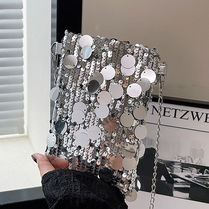 Damen glamouröse Clutch mit funkelnden Pailletten Nord Taschen