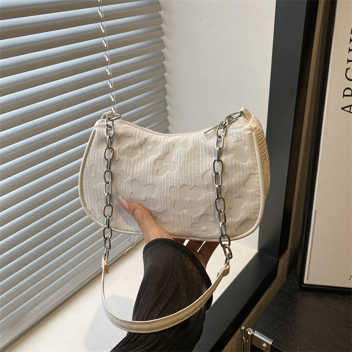 Damen modische Handtasche mit Blumenmuster und Kettenriemen Nord Taschen