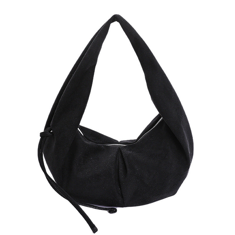Damen Hobo-Tasche aus weichem Veloursleder mit praktischer Kordelzugöffnung Nord Taschen