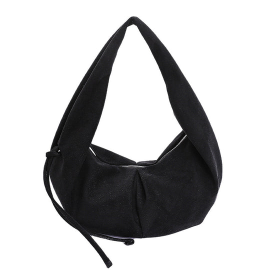 Damen Hobo-Tasche aus weichem Veloursleder mit praktischer Kordelzugöffnung Nord Taschen