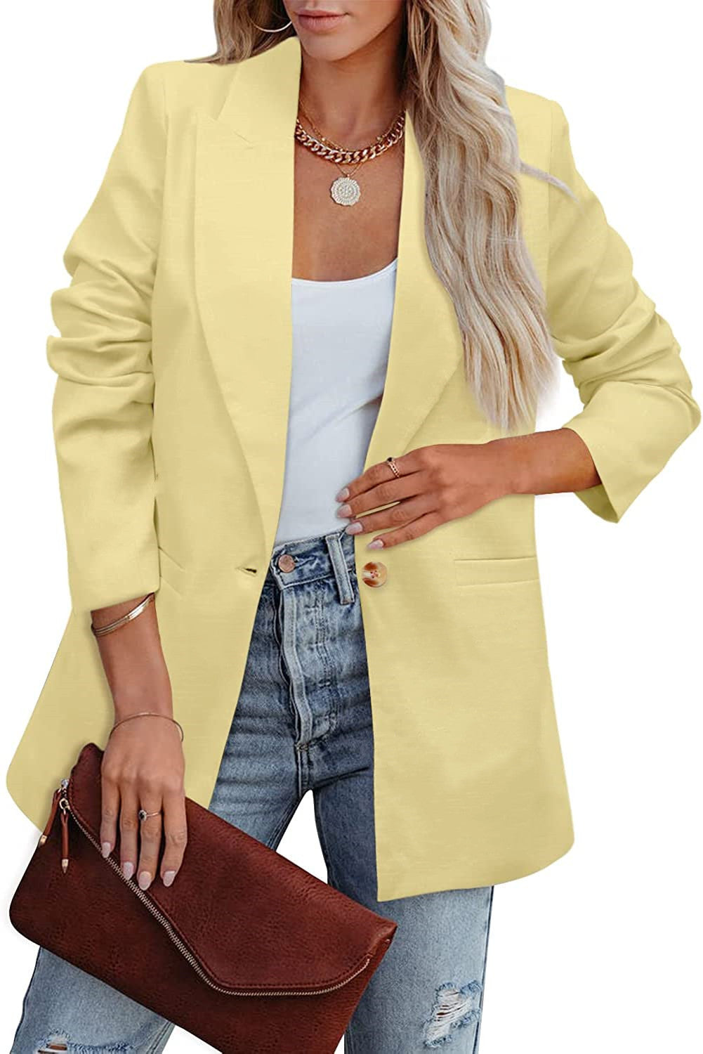 Nord Taschen | Doppelreihiger Blazer mit Gerafften Ärmeln und Taschen