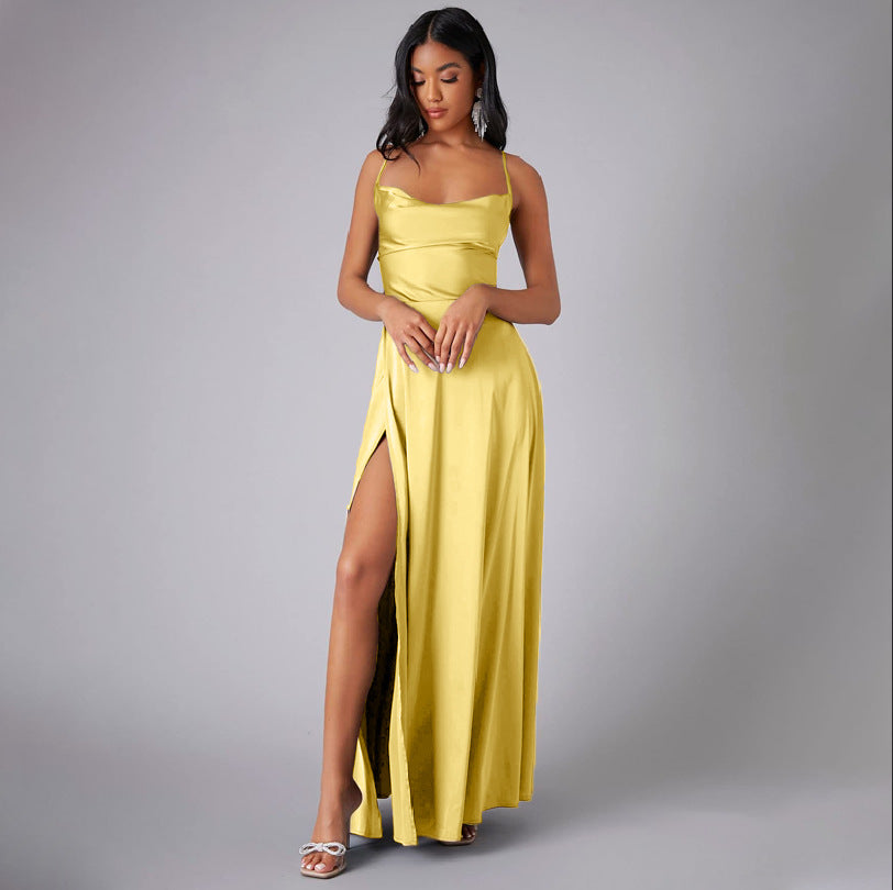Elegantes Seiden Maxikleid Damen
