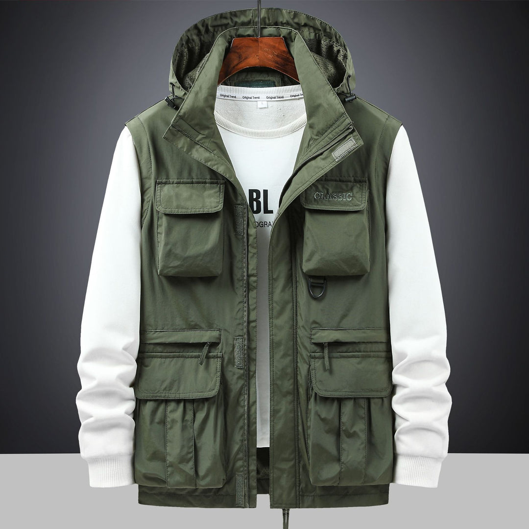 Herren Utility-Parka mit Multifach-Taschen, Kapuze und D-Ring Nord Taschen