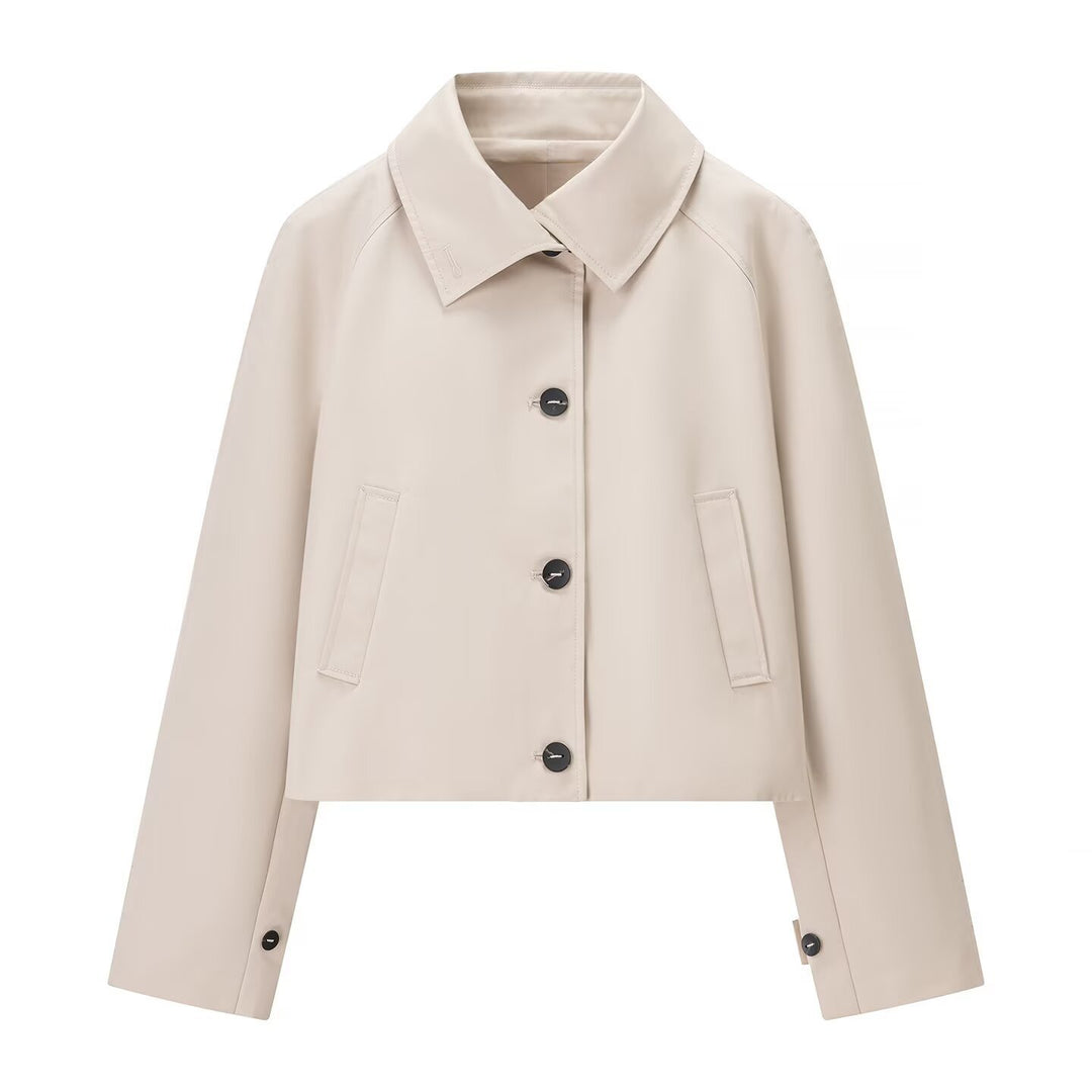 Damen Kurzjacke im Trenchstil mit kastiger Boxy‑Silhouette und Raglanärmeln Nord Taschen