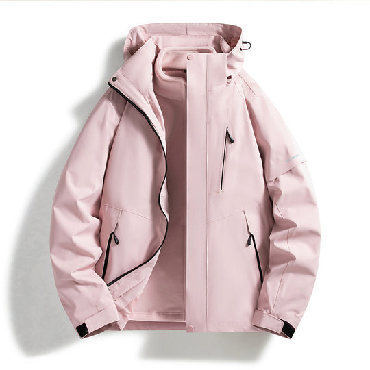 Damen Wasserdichte Outdoor-Jacke mit verstellbarer Kapuze Nord Taschen