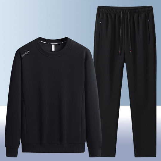 Herren Komfortables Mikrofleece-Trainingsset mit Rundhals‑Sweatshirt & tapered Jogginghose Nord Taschen