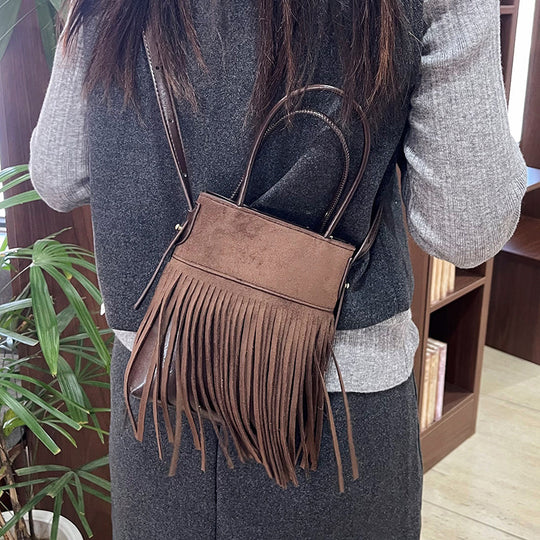 Damen Beuteltasche mit Fransen Nord Taschen
