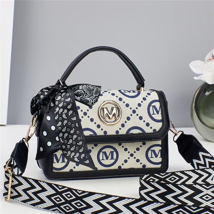 Damen Fashion Handtasche mit dekorativem Schal Nord Taschen