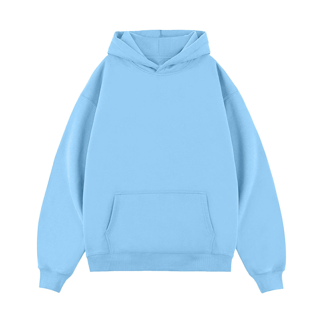 Unisex nan minimalistischer Oversize-Kapuzenpullover mit gedoppelter Kapuze, tiefer Schulter und breitem Rippbund Nord Taschen