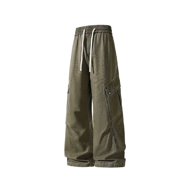 Herren Weite Utility-Cargo-Hose im Baggy‑Cut mit Tunnelzugbund und großen Klappentaschen Nord Taschen