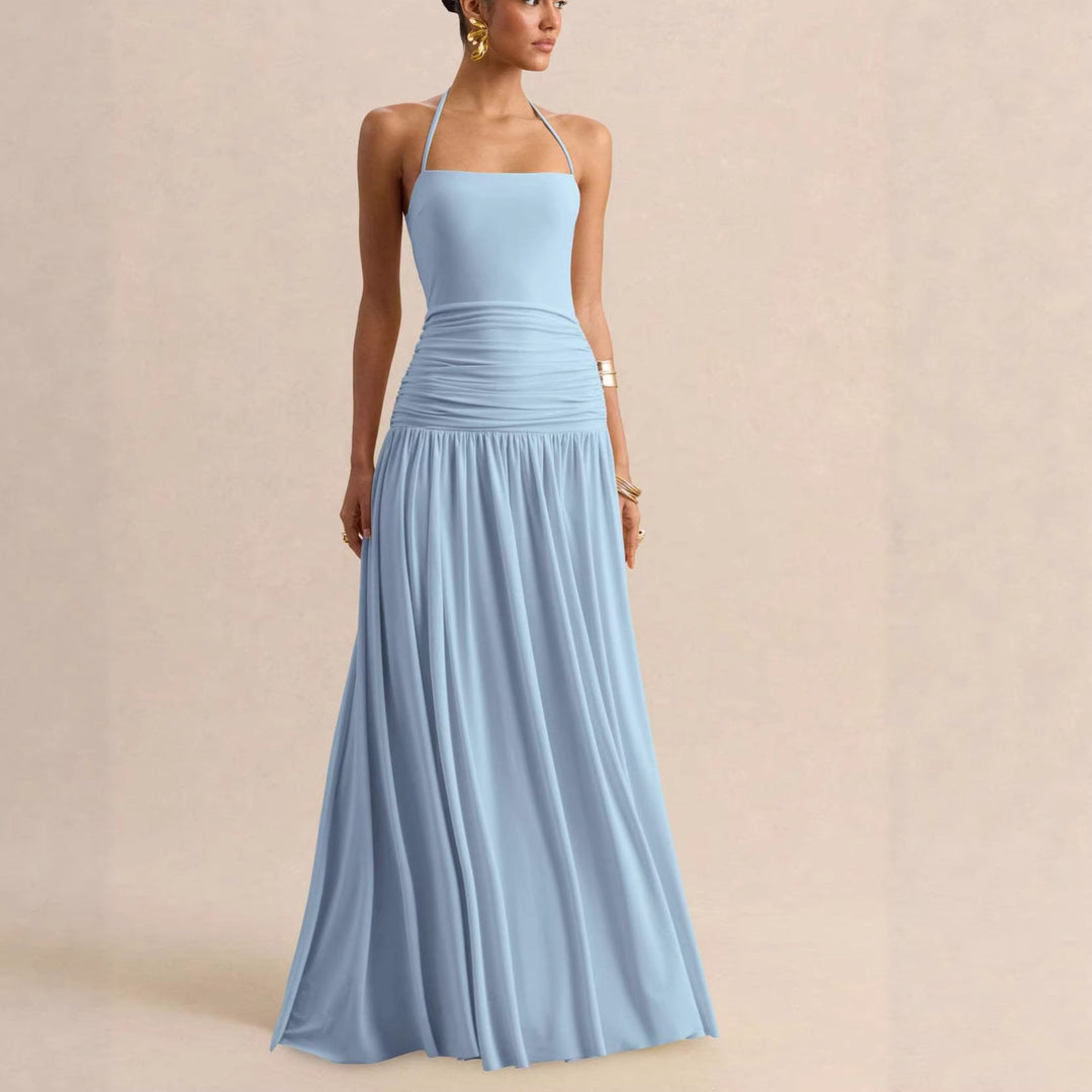 Damen Elegantes Maxikleid mit rüschiertem Oberteil und zarter Silhouette Nord Taschen