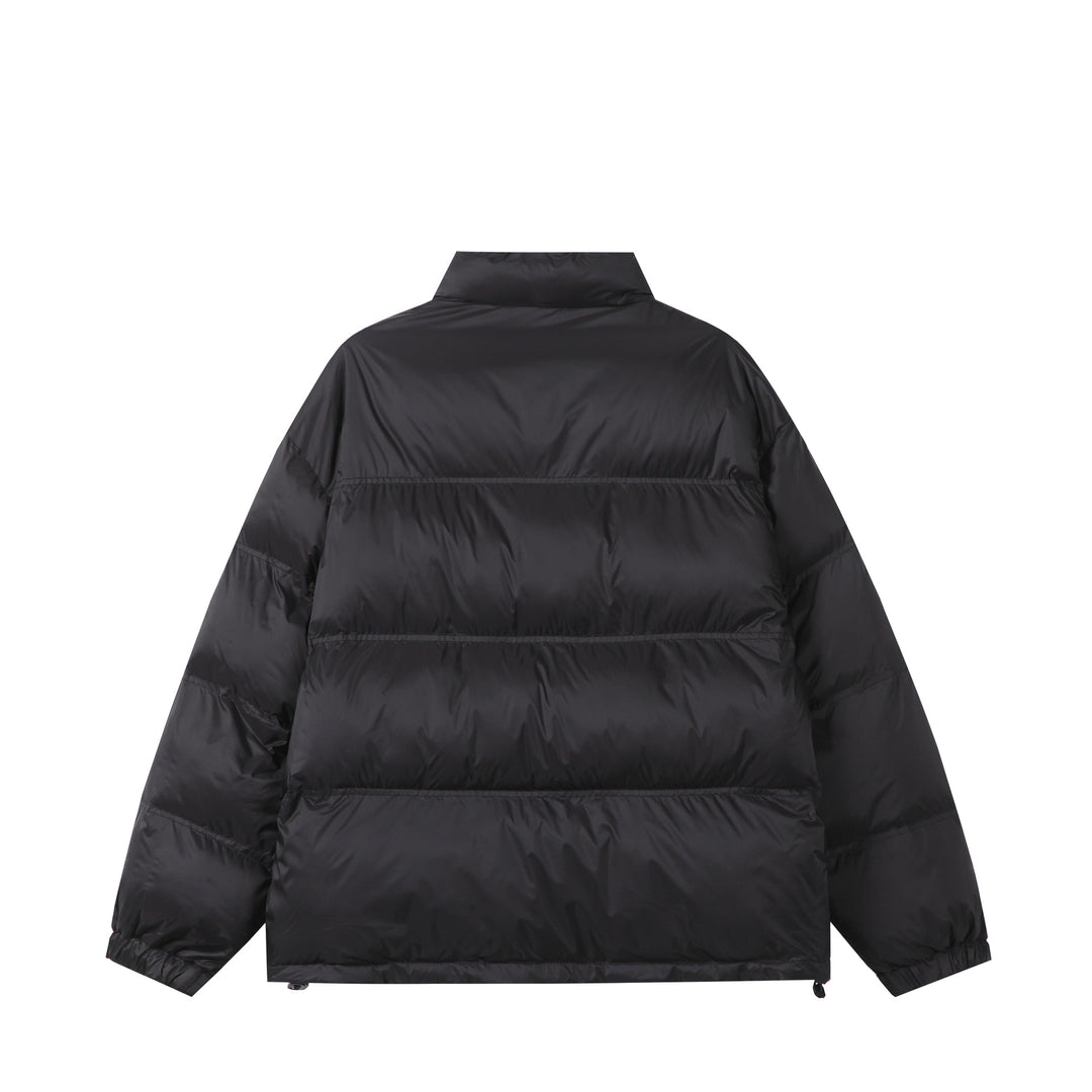 Unisex Kurz geschnittene wattierte Oversize-Jacke mit hohem Stehkragen und Logo-Print Nord Taschen