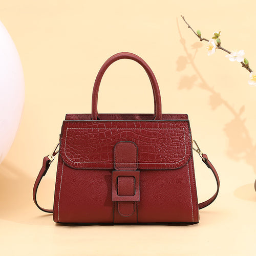 Damen Handtasche mit modernem Krokodilprägungsdesign und abnehmbarem Schulterriemen Nord Taschen