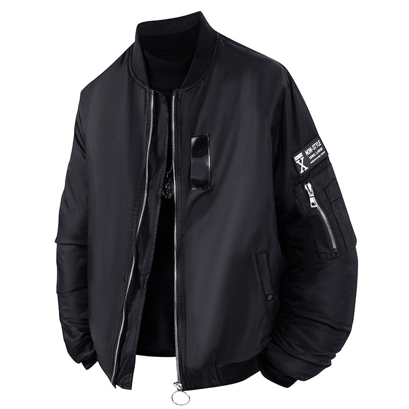 Men's  modern aviator-style bomber jacket with insulated lining zip sleeve utility pocket and O-ring zip Nord Taschen