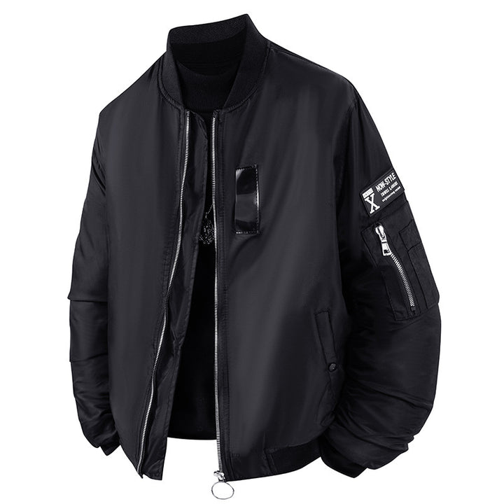 Men's  modern aviator-style bomber jacket with insulated lining zip sleeve utility pocket and O-ring zip Nord Taschen