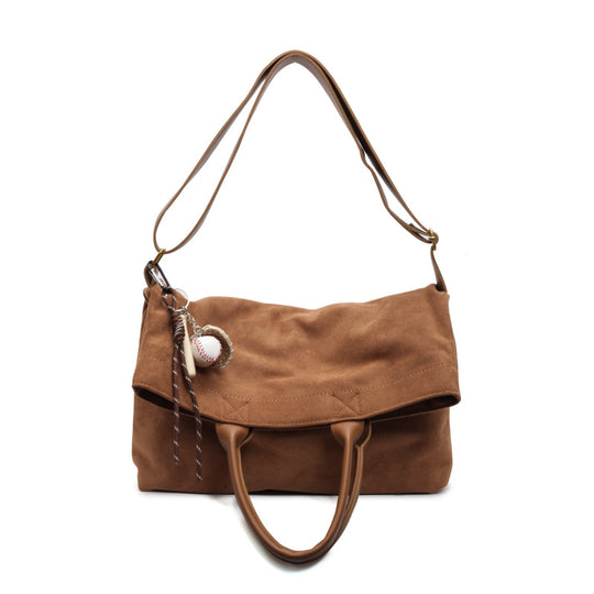 Damen stilvolle Schultertasche mit abnehmbarem Schlüsselanhänger Nord Taschen