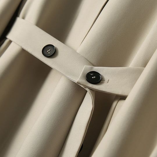 Damen Wasserabweisender A‑Linien‑Trenchcoat mit Bindegürtel und verdeckter Knopfleiste Nord Taschen
