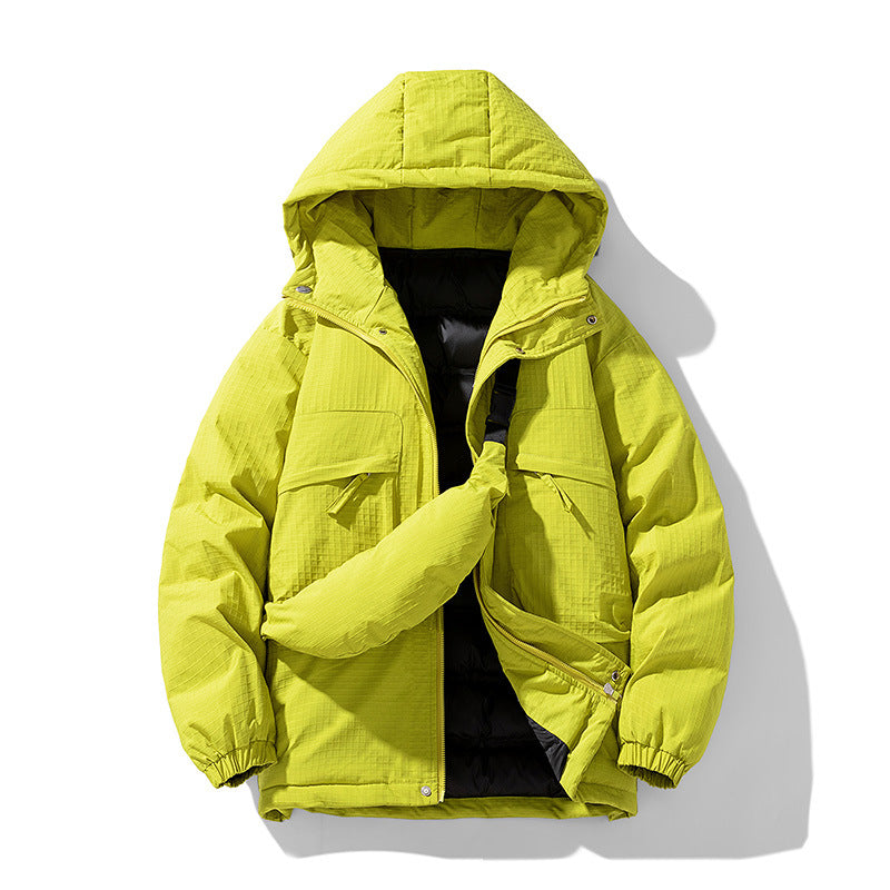 Herren Gepolsterter Ripstop-Parka mit Kapuze Oversize-Schnitt und integrierter Umhängetasche Nord Taschen