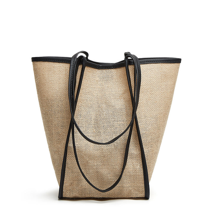 Damen Shopper-Tasche mit geflochtener Struktur und abnehmbarem Innenbeutel Nord Taschen