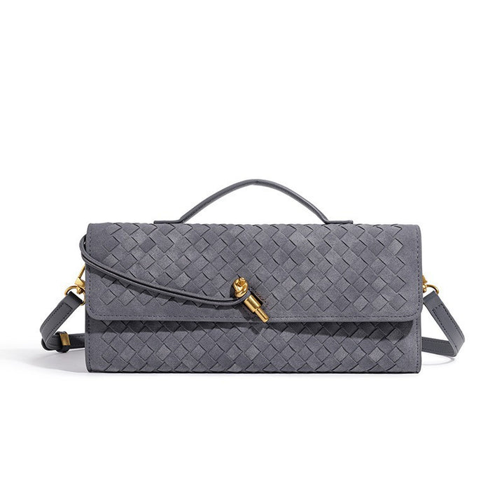 Damen Clutch mit kunstvollem Flechtmuster Nord Taschen