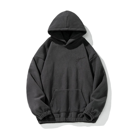 Unisex Schwerer Fleece-Kapuzenpullover im Relaxed-Boxy-Schnitt mit Kängurutasche Nord Taschen