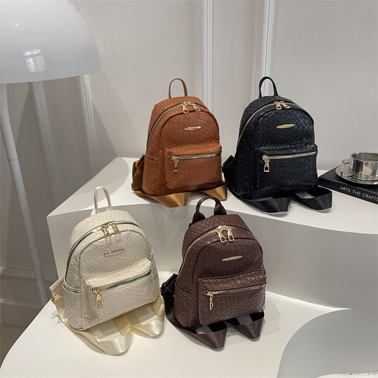 Damen Rucksack mit geflochtenem Design und goldenen Akzenten Nord Taschen