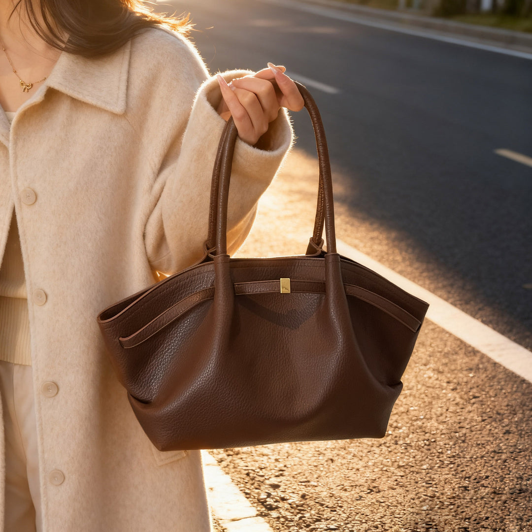 Damen Beuteltasche aus hochwertigem, strukturiertem Leder mit elegantem Design Nord Taschen