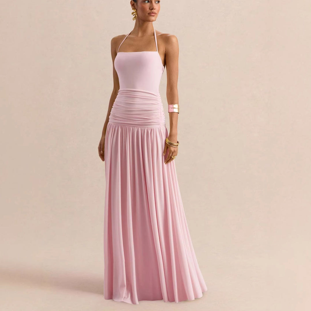 Damen Elegantes Maxikleid mit rüschiertem Oberteil und zarter Silhouette Nord Taschen