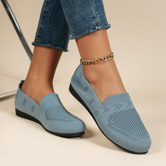 Damen Atmungsaktive Slip-On Sneakers mit flexiblem Strickdesign - Arvani