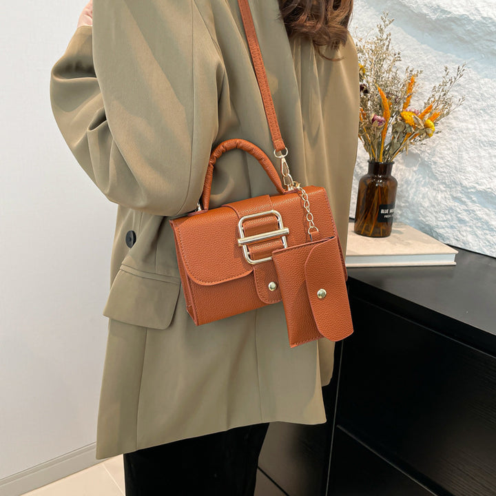 Damen elegante Handtasche mit verstärktem Tragegriff und abnehmbarem Münzfach Nord Taschen