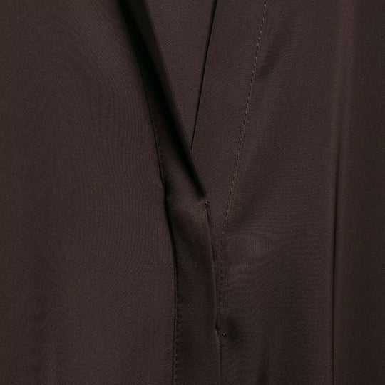 Damen Fließende Satin-Hemdbluse mit Tunnelzugtaillierung und verdeckter Knopfleiste Nord Taschen