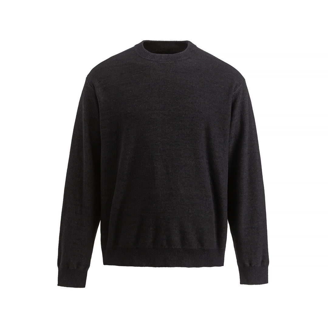 Herren Feiner Rundhals‑Sweatpullover aus Terry‑Frottee mit geripptem Saum Nord Taschen