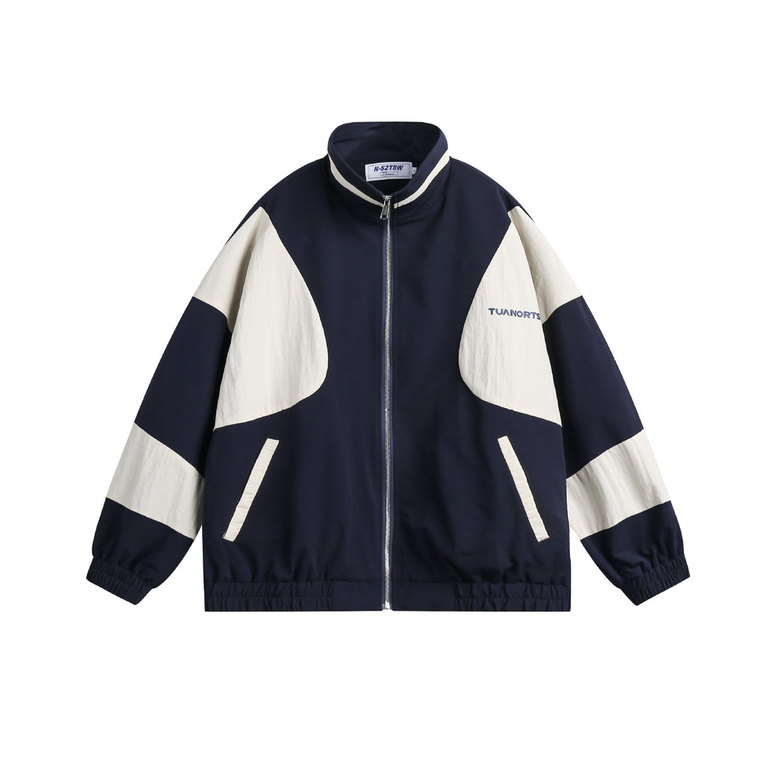 Unisex Boxy-Colorblock-Trainingsblouson mit hohem Stehkragen Nord Taschen