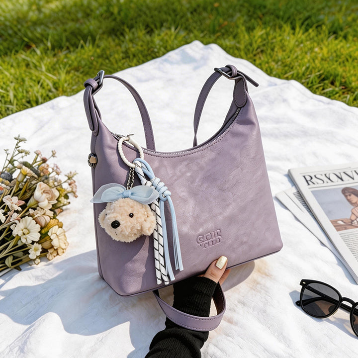 Damen Hobo Tasche mit charmantem Tieranhänger Nord Taschen