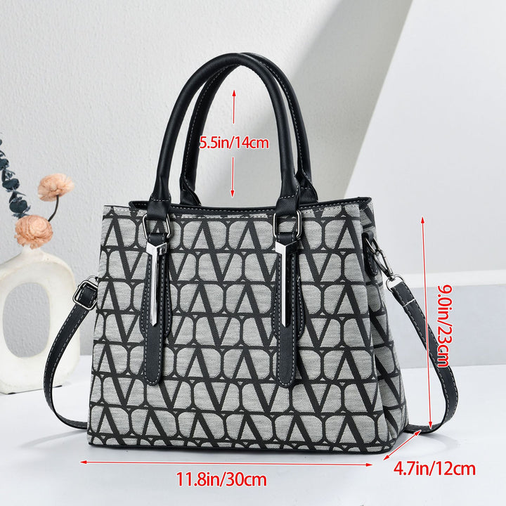 Damen Handtasche mit modernem Geometrie-Design und abnehmbarem Schulterriemen Nord Taschen
