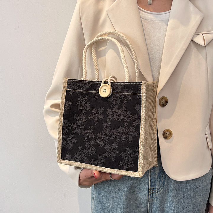 Damen Tasche mit floraler Stickerei und robusten Handgriffen Nord Taschen