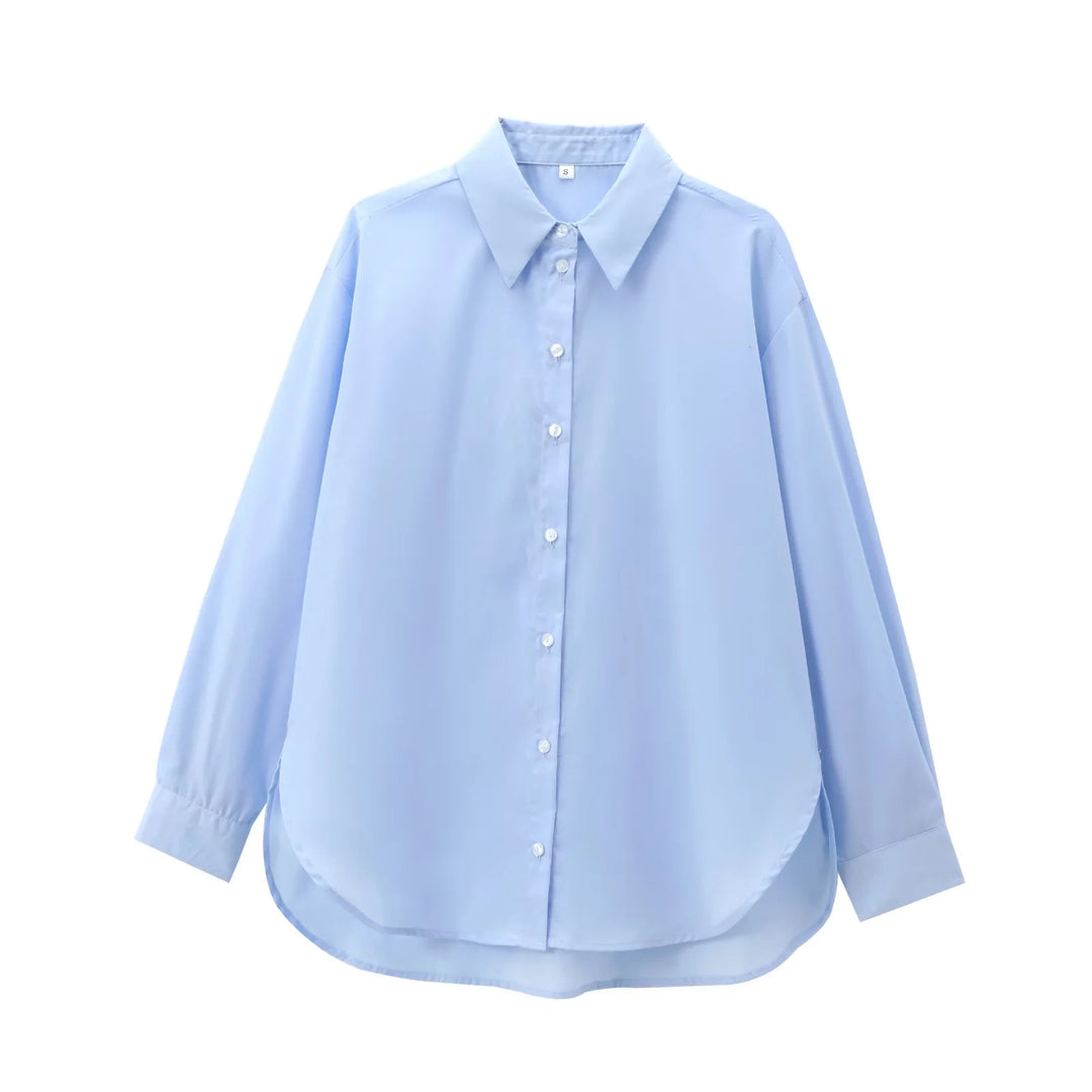Damen 20+ oversized Hemdbluse mit weitem Schnitt und verlängertem Rückenteil Nord Taschen