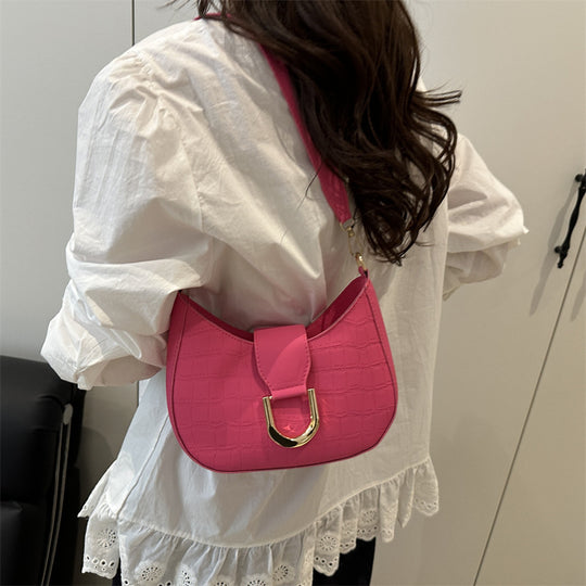 Damen Hobo-Tasche aus strukturiertem Kunstleder mit elegantem Kettenverschluss Nord Taschen
