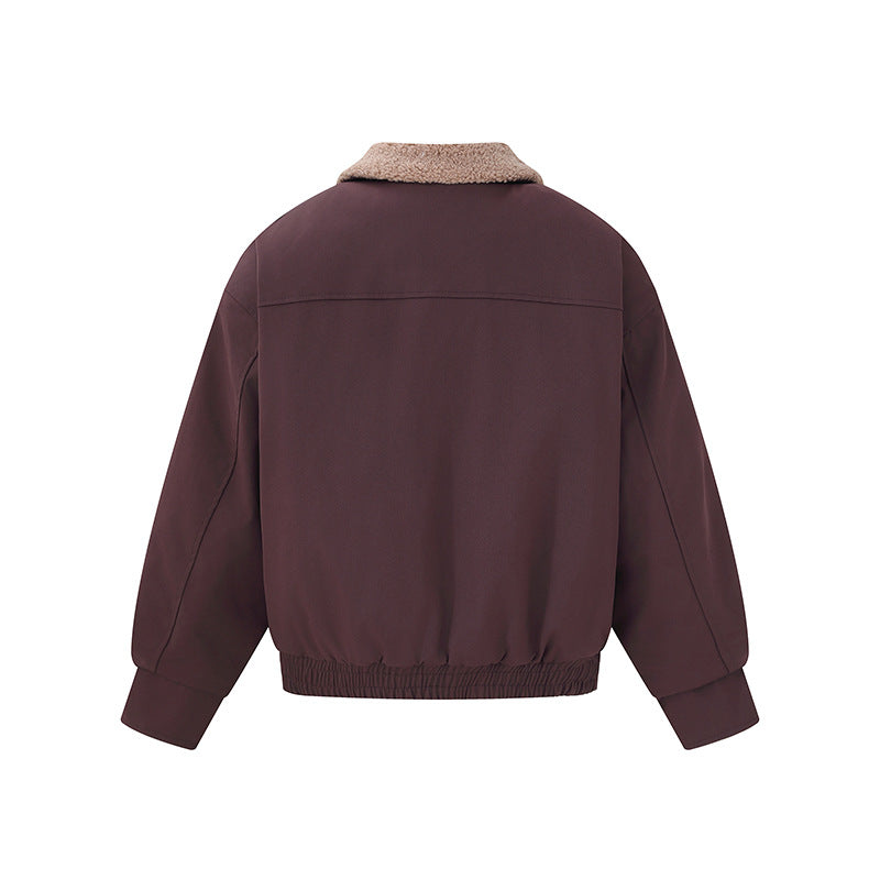 Damen Kurz geschnittener Boxy‑Blouson mit Teddykragen und Schulterlaschen Nord Taschen