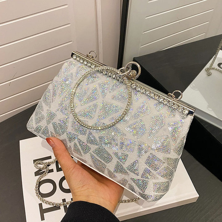 Damen glamouröse Clutch-Tasche mit funkelnden Pailletten Nord Taschen