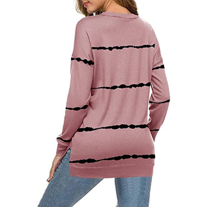 Damen Freizeit Sweatshirt mit modernen Streifen