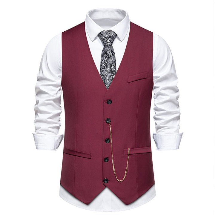 Herren elegante Anzugweste im klassischen Design mit modernen Akzenten