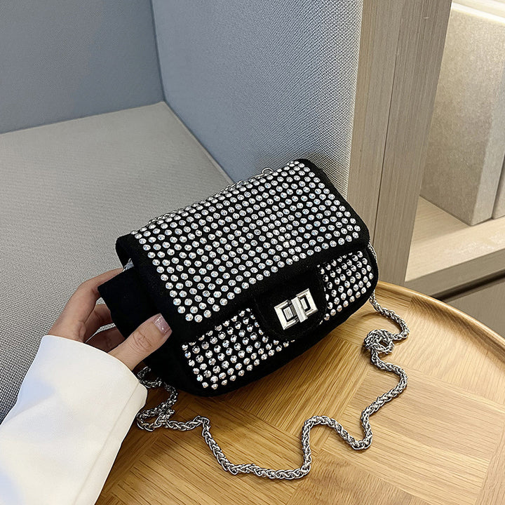 Damen Glamouröse Clutch mit funkelnden Strassverzierungen Nord Taschen