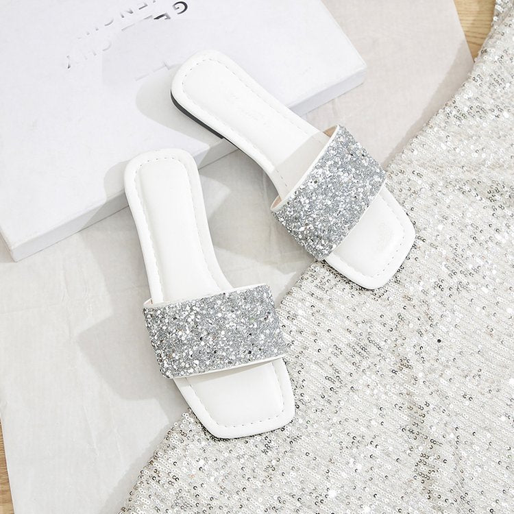 Damen elegante Strass-Pantoletten Nord Taschen
