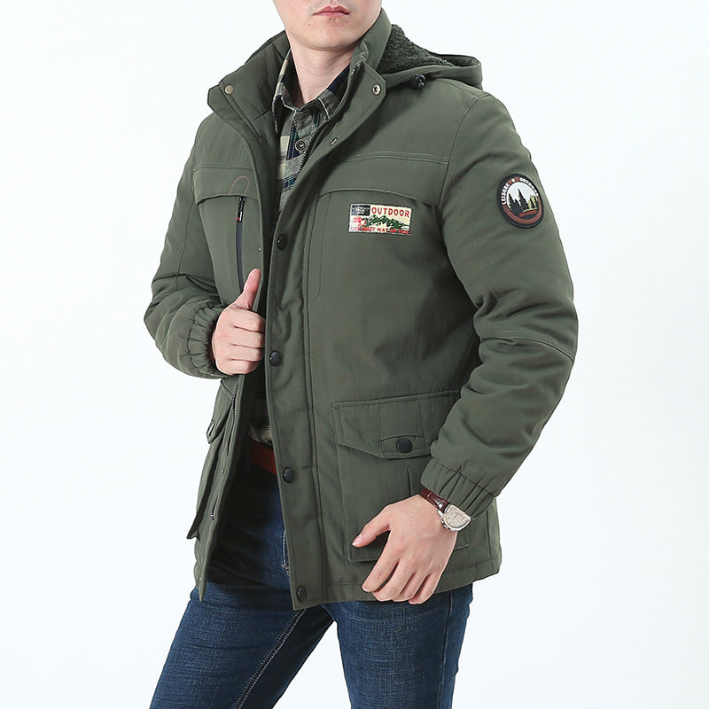 Herren Multifunktionaler Winterparka mit Teddyfleece-Kapuze und Mehrfach-Taschensystem Nord Taschen